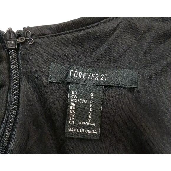 Forever 21 Black Sequin Bodycon Mini Dress Sz S SPARKLE Party Holiday New Years - Picture 16 of 16